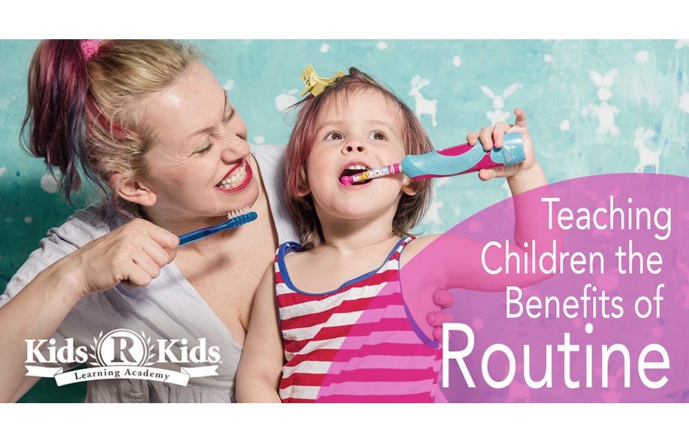 Blog of mom teaching child to brush her teeth